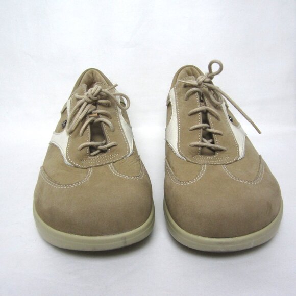 Finn Comfort 5.5 W / US 8 Ikebukuro Beige Tan White Sneakers Walking Shoes EUC - Picture 6 of 12
